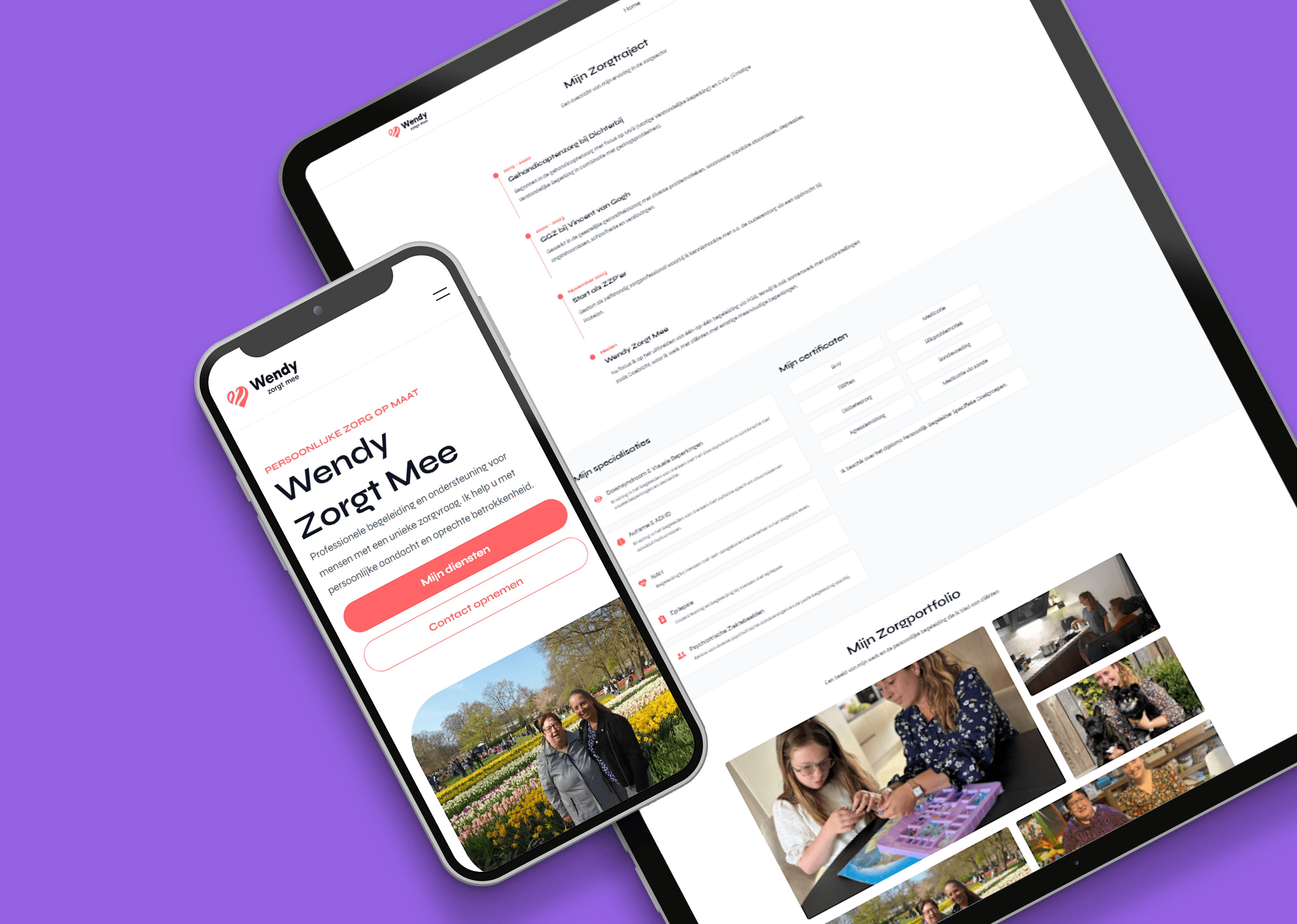 Preview van het Wendy Zorgt Mee project